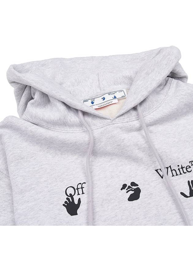 Hands-Off Logo Print Hoodie White - OFF WHITE - BALAAN 6