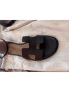 Santorini Sandal Calfskin & Noir - HERMES - BALAAN 6