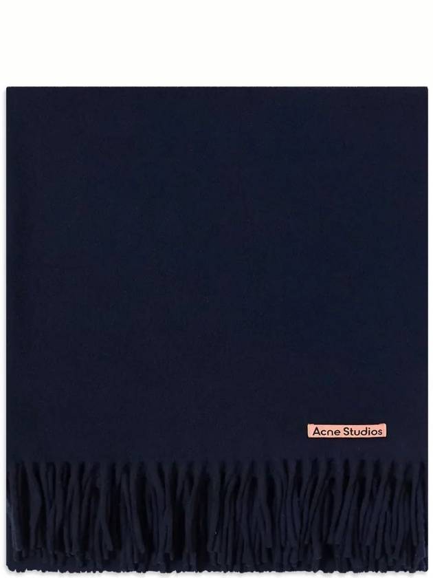 Wool Fringe Scarf Navy - ACNE STUDIOS - BALAAN 3