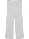 Pleated Basic Crop Pants Grey - ISSEY MIYAKE - BALAAN 2