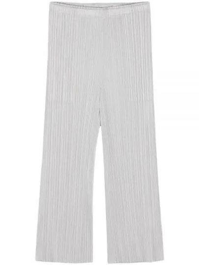 Pleated Basic Crop Pants Grey - ISSEY MIYAKE - BALAAN 2