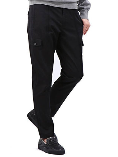 Men's Casual Cargo Pants Black - LES HOMMES - BALAAN 1