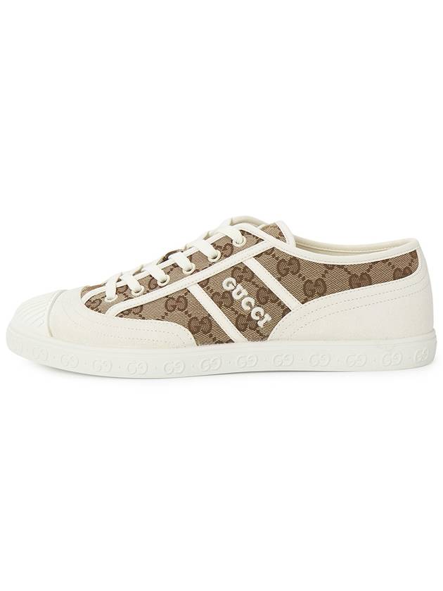 GG Low Top Sneakers Beige Ebony - GUCCI - BALAAN 4