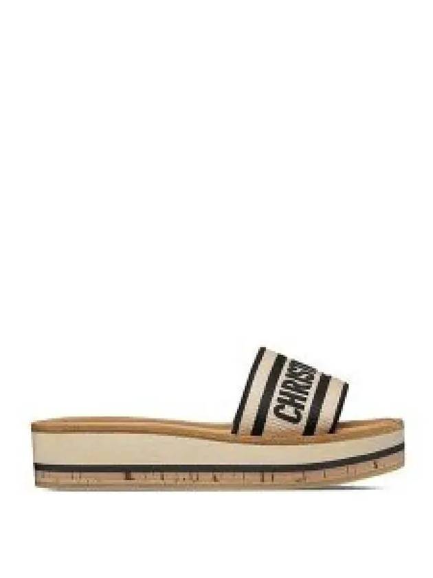 Dioriviera Dway Platform Slide Slippers Natural Black - DIOR - BALAAN 2