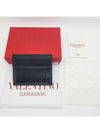 V Logo Signature Card Wallet Black - VALENTINO - BALAAN 6