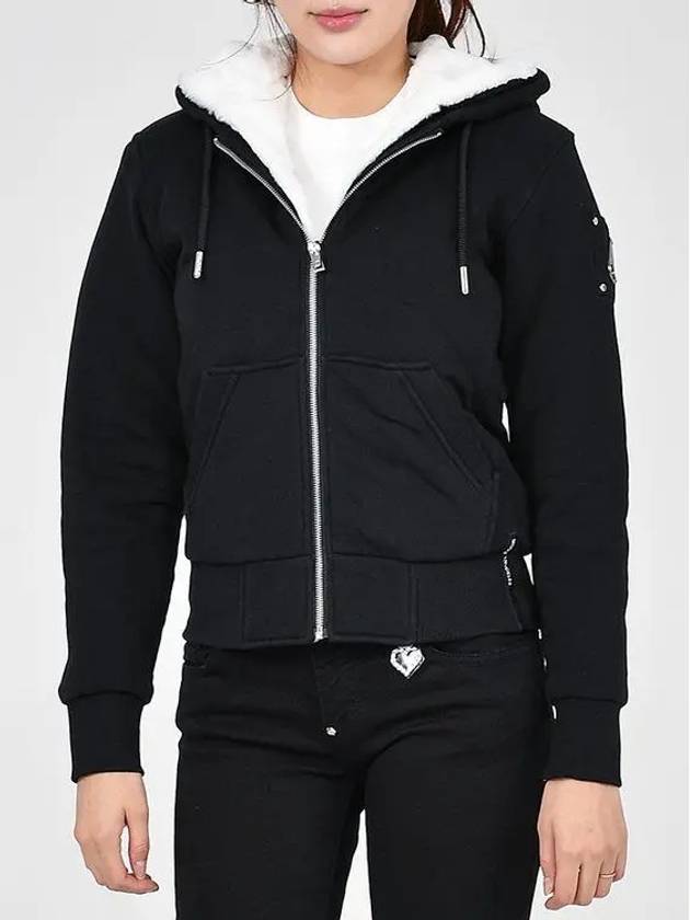 Classic Bunny Zip Up Hoodie Black - MOOSE KNUCKLES - BALAAN 4