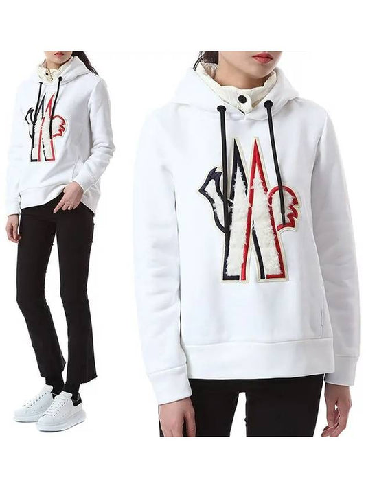 Grenoble Logo Hoodie White - MONCLER - BALAAN 2