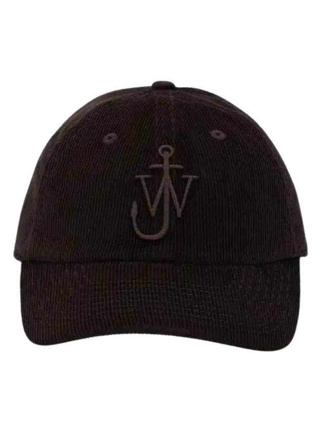 Anchor Logo Corduroy Ball Cap Dark Brown - JW ANDERSON - BALAAN 1