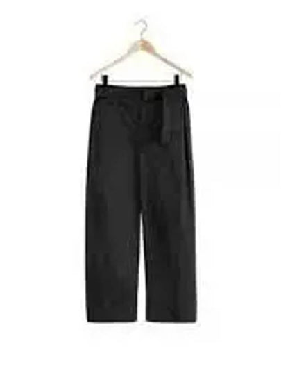 Twisted Cotton Twill Straight Pants Black - LEMAIRE - BALAAN 2