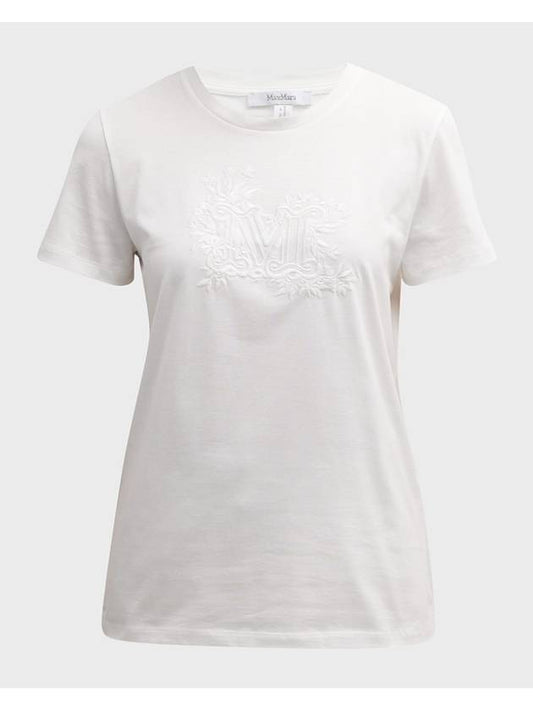 Sacha Cotton Short Sleeve T-Shirt White - MAX MARA - BALAAN 1