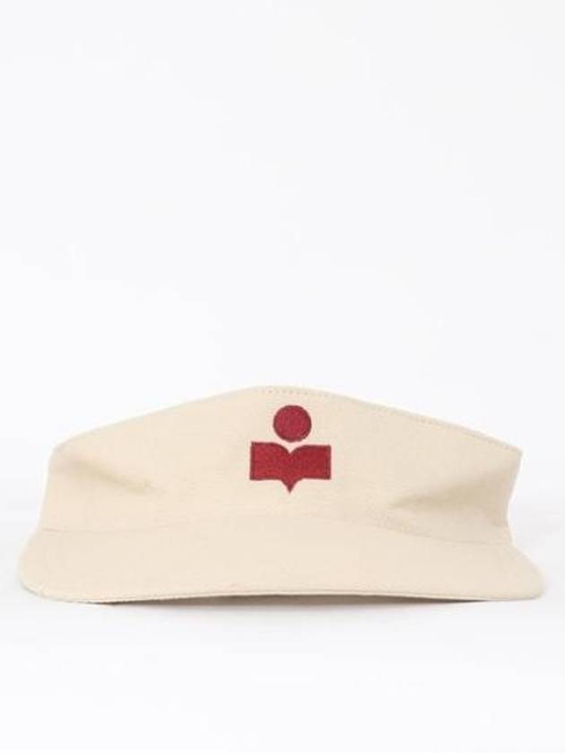 Embroidered Logo Visor Cap Ivory - ISABEL MARANT - BALAAN 3