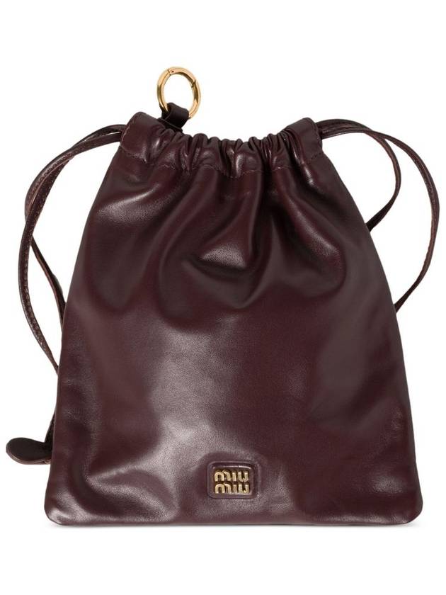 Nappa Leather Pouch Bucket Bag Briarwood - MIU MIU - BALAAN 2