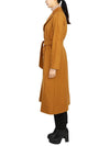 Prater Belted Virgin Wool Single Coat Orange - MAX MARA - BALAAN 4