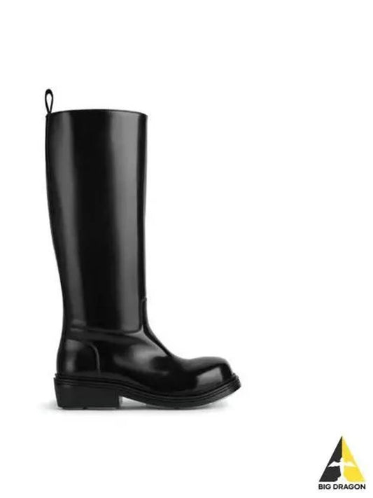 Fireman Leather Long Boots Black - BOTTEGA VENETA - BALAAN 2