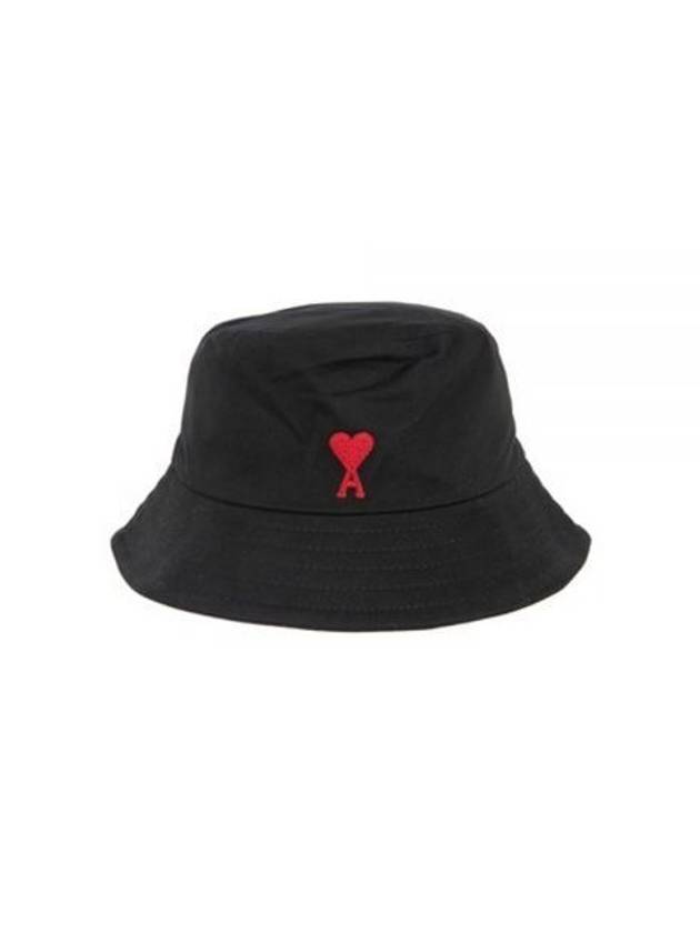 De Coeur Embroidery Bucket Hat Black - AMI - BALAAN 2