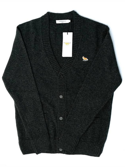 Baby Fox Patch Cosy Cardigan Dark Grey - MAISON KITSUNE - BALAAN 2