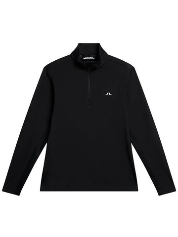 Men s Rook Quarter Zip up Golf Midlayer Black GMJS10943 9999 - J.LINDEBERG - BALAAN 1