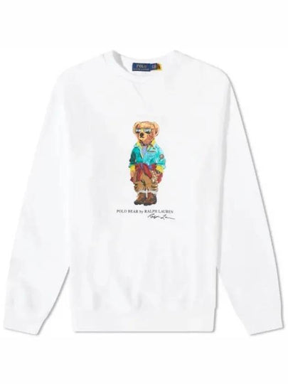 Bear Print Cotton Sweatshirt White - POLO RALPH LAUREN - BALAAN 2