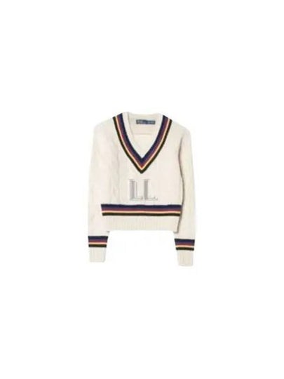 Cable Cricket Knit Top Cream - POLO RALPH LAUREN - BALAAN 2