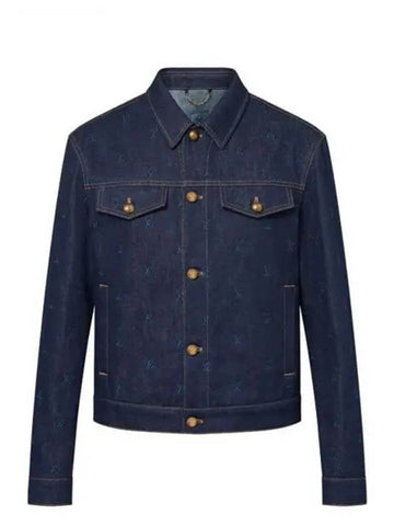 Embroidered denim blouson 1AFYBZ - LOUIS VUITTON - BALAAN 1