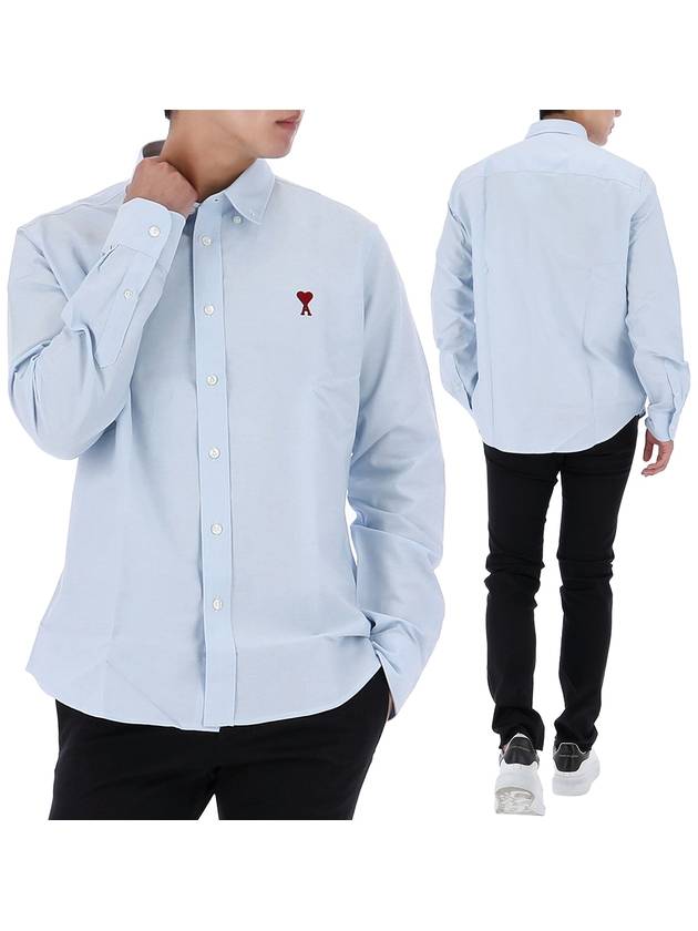 De Coeur Long Sleeve Shirt Light Blue - AMI - BALAAN 2