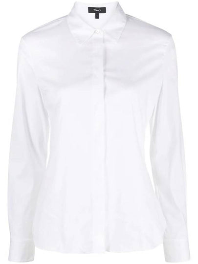 Fitted Good Cotton Long Sleeve Shirt White - THEORY - BALAAN 2