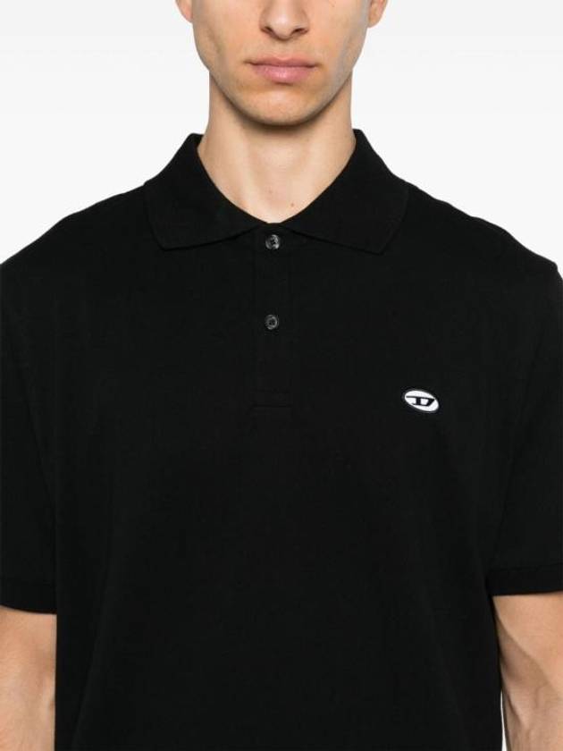 Oval D Patch Polo Shirt Black - DIESEL - BALAAN 5