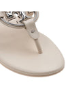 Women's Metal Miller Soft Flip Flops New Cream - TORY BURCH - BALAAN 10