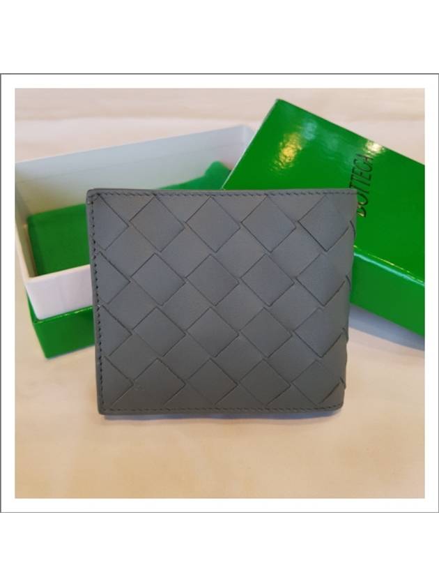 Intrecciato Leather Half Wallet Grey - BOTTEGA VENETA - BALAAN 10