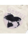 Heart Intarsia Knit Top Egret - GANNI - BALAAN 4