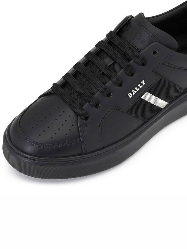 Moony Leather Low Top Sneakers Black - BALLY - BALAAN 8