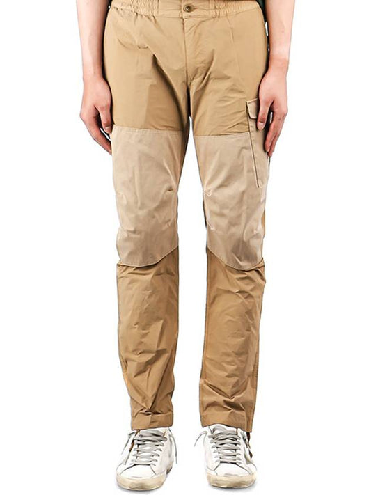 Men's Garment Dyed Nylon Cargo Straight Pants Beige - TEN C - BALAAN.