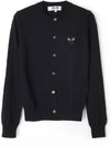 Women's Cardigan Black Heart Knit Cardigan Black AZ N023 051 1 P1N0231 - COMME DES GARCONS PLAY - BALAAN 2