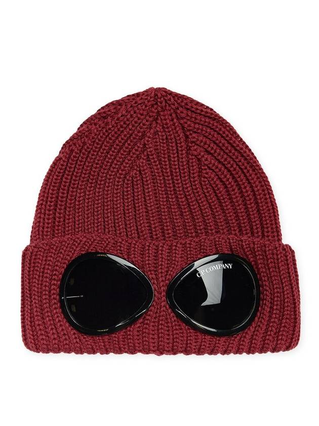 Signature Goggles Wool Beanie Red - CP COMPANY - BALAAN 2