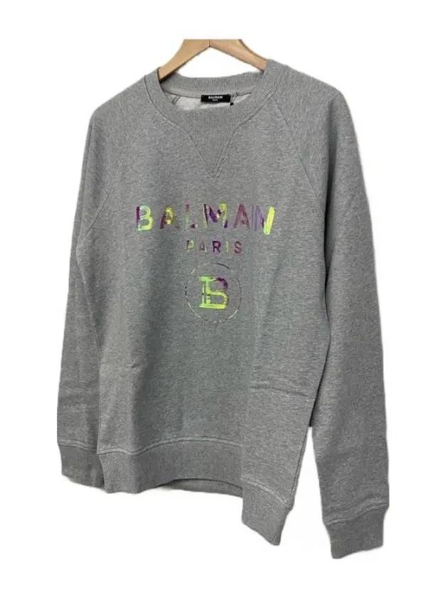 Logo Sweatshirt Grey - BALMAIN - BALAAN 3