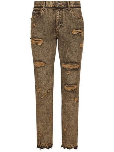 23 fw Leaf Denim Cotton Jeans GYJCCDG8JD8S9001 B0710433167 - DOLCE&GABBANA - BALAAN 1