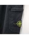 Cotton Fleece Cargo Truck Pants Black - STONE ISLAND - BALAAN 6