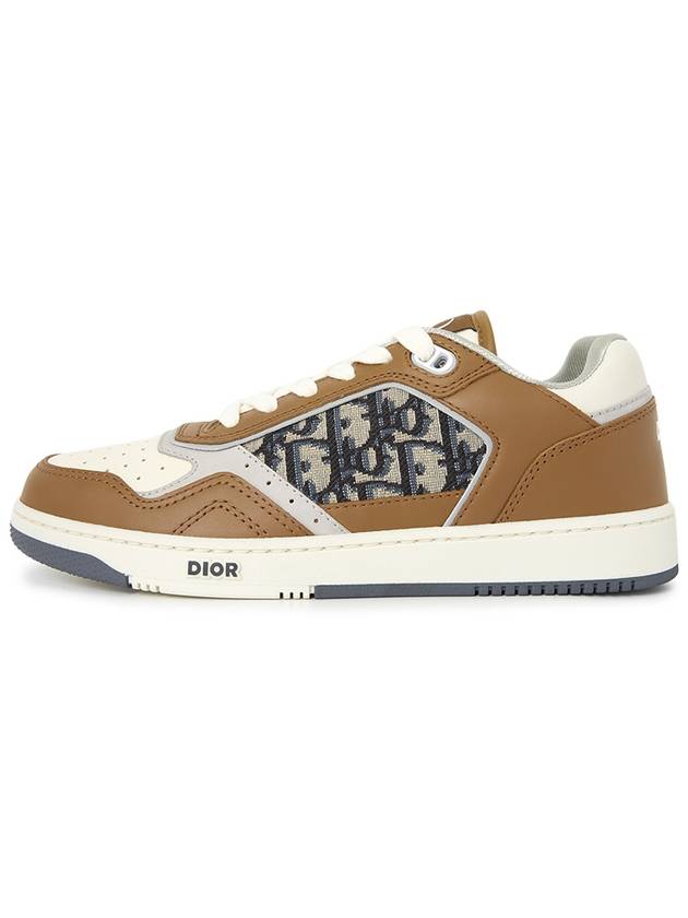 B27 Smooth Calfskin Low Top Sneakers Brown Cream - DIOR - BALAAN 4