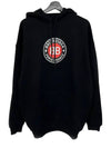 BB Logo Round Print Hoodie Black - BALENCIAGA - BALAAN 2