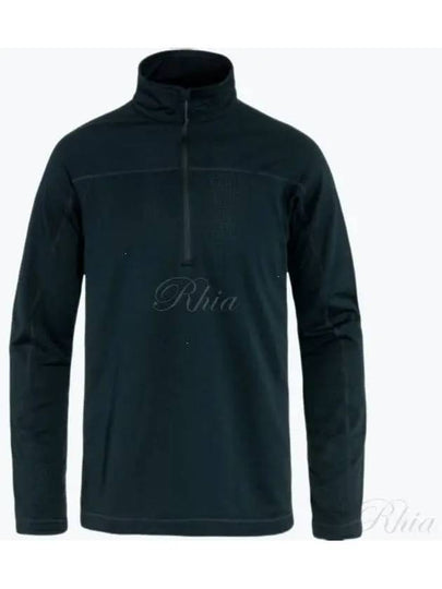 Men's Abisko Lite Fleece Half Zip Sweater Dark Navy - FJALL RAVEN - BALAAN 2