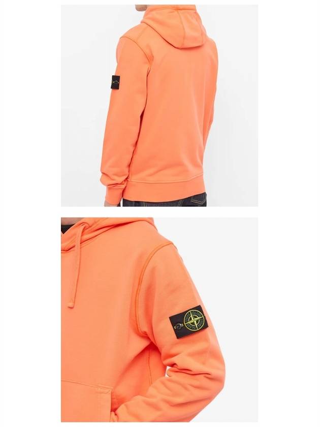 Waffen Patch Cotton Fleece Hoodie Orange - STONE ISLAND - BALAAN 6