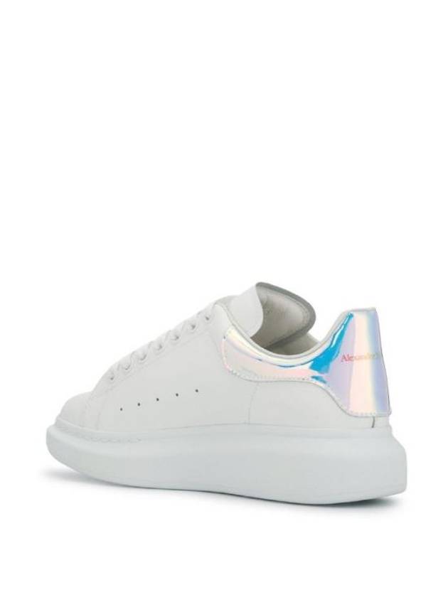 Oversized Smooth Calf Leather Sneakers White Shock Pink - ALEXANDER MCQUEEN - BALAAN 5