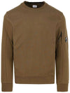 Diagonal Raised Fleece Sweatshirt Brown - CP COMPANY - BALAAN 1