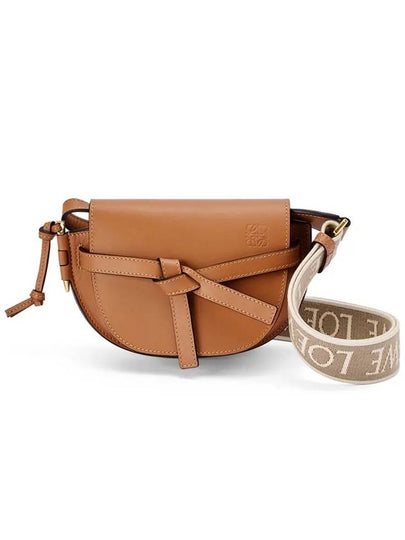 Mini Gate Dual Soft Calfskin Cross Bag Tan - LOEWE - BALAAN 2