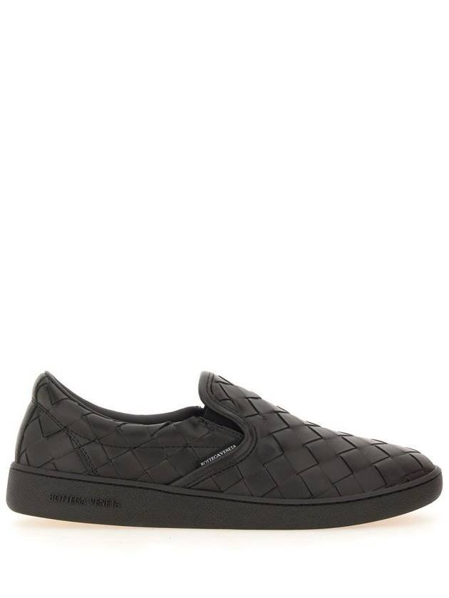 Sawyer Intrecciato Calfskin Slip-Ons Black - BOTTEGA VENETA - BALAAN 2