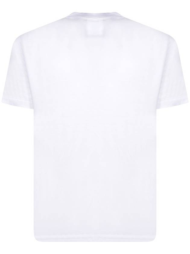 Logo Print Short Sleeve T-Shirt White - EMPORIO ARMANI - BALAAN 2