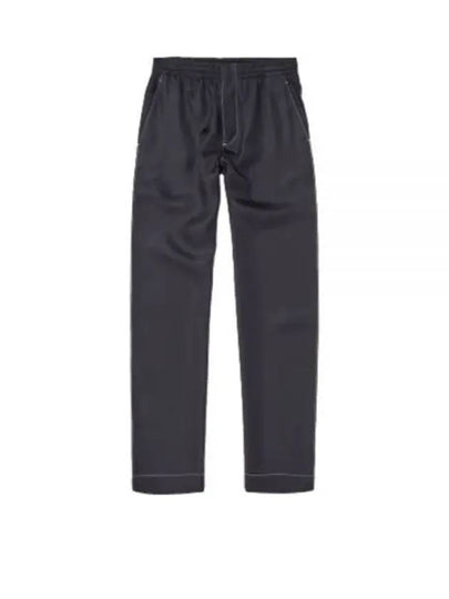 Stitched Silk Straight Pants Black - PRADA - BALAAN 2