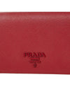 Monochrome Saffiano Leather Chain Mini Shoulder Bag Red - PRADA - BALAAN.