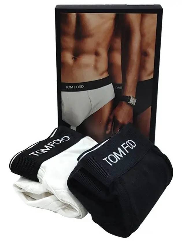 Men's Cotton Logo Waistband Briefs 2 Pack - TOM FORD - BALAAN 4