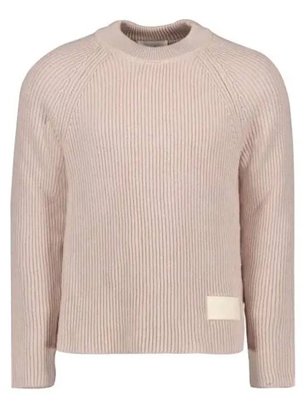 Logo Patch Basic Knit Top Powder Pink - AMI - BALAAN 3